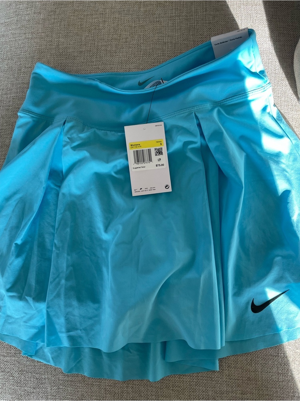 Nike Turquoise Blue Pleated Athletic Skort